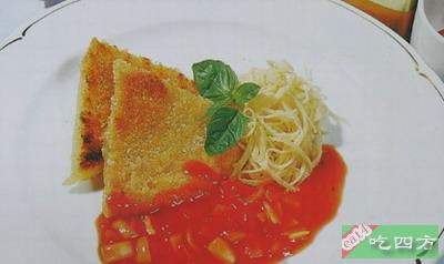 酥炸牛肚配洋葱番茄汁(图)-西餐菜谱 - 王朝网络