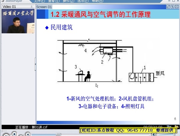 《建筑设备(暖)视频教学录像共12学时全哈尔滨