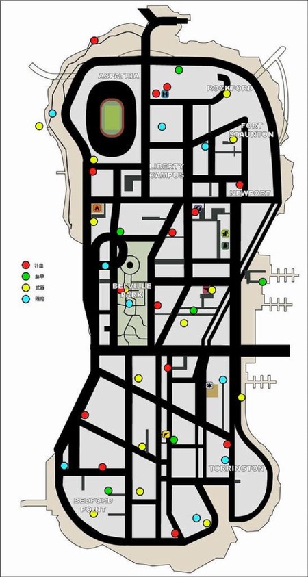 psp《侠盗猎车手:自由都市的故事》地图一览(6)