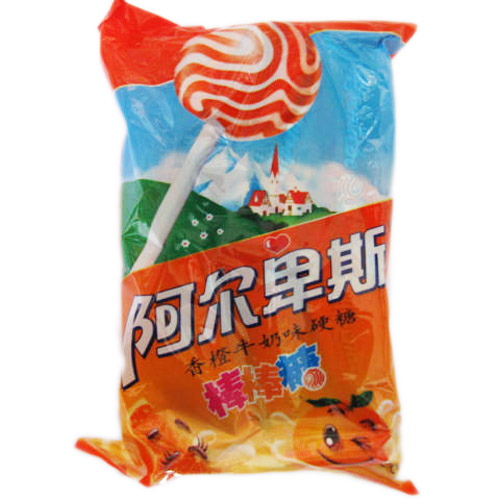 食品 休闲零食 糖果/硬糖 > 袋装阿尔卑斯棒棒糖香橙味 6包/组