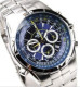 CASIO EF-518D-2A 优雅极致运动风蓝 三眼 男表 包邮 带发票