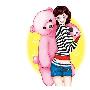 漂亮的悠闲卡通美女生活壁纸集一－卡通壁纸