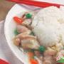 鸡丁豌豆盖浇饭（图）－面食糕点