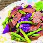 牛柳炒紫椰菜（图）－特色菜谱