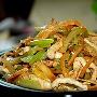 西芹黄花炒肉丝(图)－特色菜谱