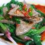 蔥油豬肝菠菜(圖)－特色菜譜