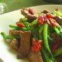 菠菜枸杞熘猪肝(图)－特色菜谱