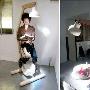 创意绿色自行车阅读灯，电能自给自足 家品_居家装饰
