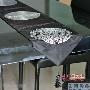 幸福圆 黑色仿丝绣银色亮片桌旗 家品_居家装饰