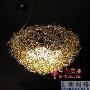 造型可爱动感的鸟巢吊灯 环保且时尚 家居_居家装饰