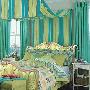 多彩条纹床品 卧室里的春色 装修_居家装饰
