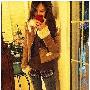 格子衬衫搭配紫色毛衣短外套既休闲又活泼呛口小辣椒 打扮_美丽顾问