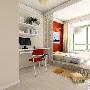 简洁的地台，适合好动的美女 温馨的橘色卧室，大大的 家装_美丽顾问