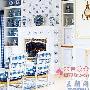 五、砖饰亮点1、蓝白相间的贴砖壁炉是瑞典人家度过漫 装饰_居家装饰