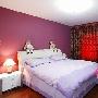卧室设计，壁纸、紫色为主，相互协调性非常好，又能体 装饰_居家装饰