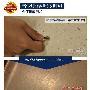 台面耐磨测试：评测员用金属钥匙的锋利一段刮橱柜台面 测评_居家装饰