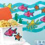 在浴室的墙面上运用如此具有空间特征的墙贴，海底世界 家品_居家装饰