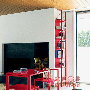 梯形书架高处书籍易拿取适合空间：房间边角的墙面设计 家品_居家装饰