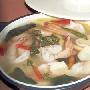 鲜虾草菇柠檬汤（图）－西餐菜谱