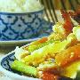 椰子芯炒虾(图)－西餐菜谱
