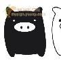 用CorelDraw绘可爱MonoKuRo_BOO黑白猪图案