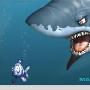 Photoshop绘精致卡通三维鲨鱼：海水背景