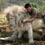 南非男子驯兽有道 威风雄狮养成“懒猫”（图） 动物世界