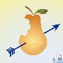 Illustrator鼠绘教程：简单绘制箭头穿过梨的效果(1)