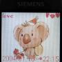 心型电量（2）和“love u”信号显示