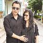 林熙蕾挺大肚返台 与老公穿夫妻装外出就餐