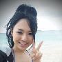 苍井空秀蓝色比基尼工作照 宛如邻家女孩(图)