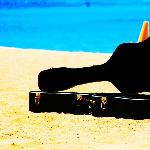 夏威夷-沙滩上的琴盒图片 自然风光 风景图片