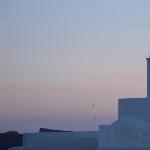 圣托里尼的蓝顶教堂图片 自然风光 风景图片