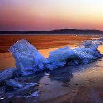 日落冰河。图片 自然风光 风景图片