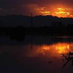 日落湖静图片 自然风光 风景图片