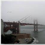 美国游记－雾中的金门大桥（Golden Gate Bridge）图片 自然风光 风景图片