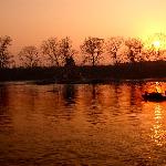 《落日映江红》图片 自然风光 风景图片