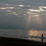 海南系列——三亚海滩余晖图片 自然风光 风景图片