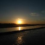 伊犁河日落图片 自然风光 风景图片