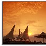 威海国际海滨浴场的傍晚图片 自然风光 风景图片