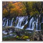 九寨秋色之叠瀑图片 自然风光 风景图片