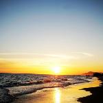 落日海滩图片 自然风光 风景图片