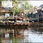 古镇乌蓬船图片 自然风光 风景图片