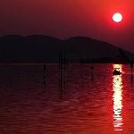 云湖夕阳美。。。图片 自然风光 风景图片