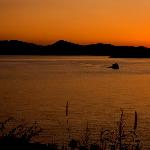 《晚霞中的松花湖》图片 自然风光 风景图片