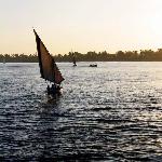 尼罗河黄昏帆影图片 自然风光 风景图片
