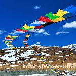 西藏五彩经幡图片 自然风光 风景图片