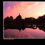 夕阳西下之塔山清影图片 自然风光 风景图片