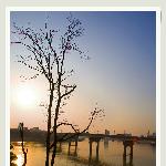 邕江观日落图片 自然风光 风景图片