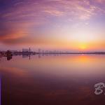 迷人的镜湖冬日日出图片 自然风光 风景图片
